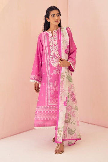Zellbury Shocking Pink Eid Lawn 2022 Online Shopping